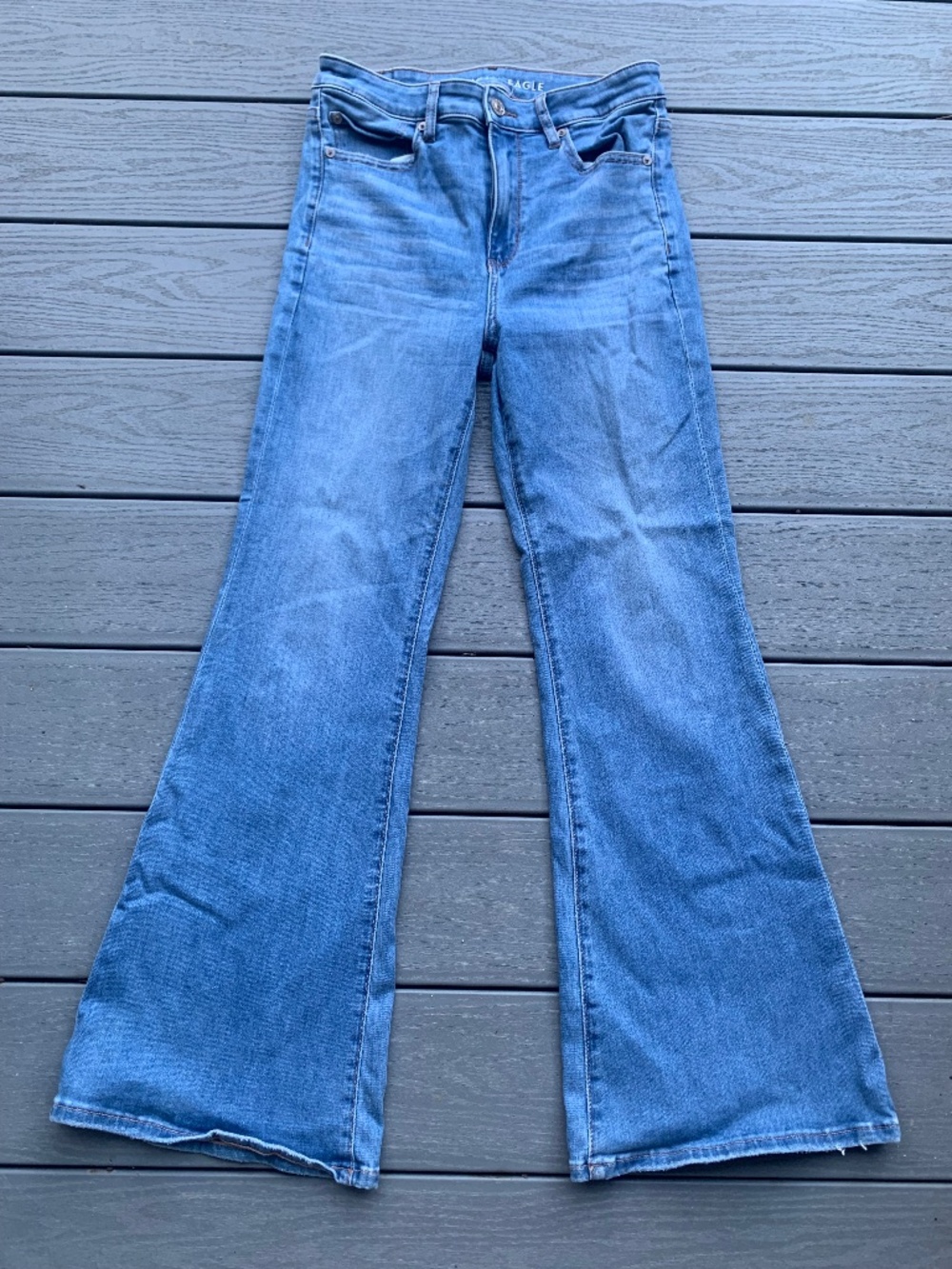 American eagle flare jeans short
